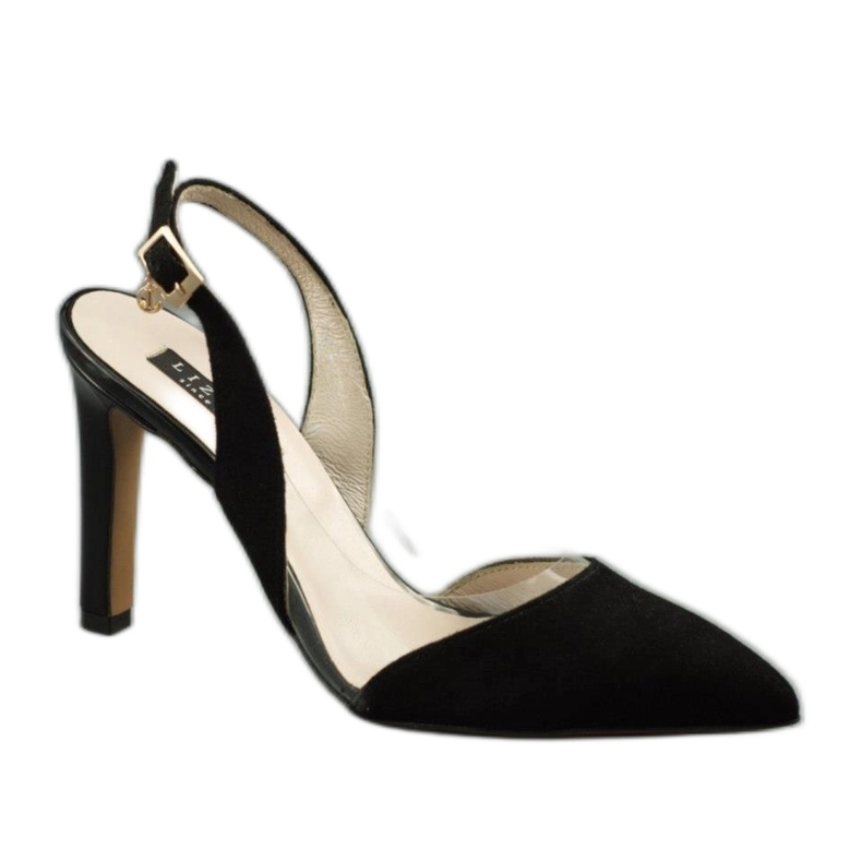 Lizard Mustat sandaalit korkokengissä 04765