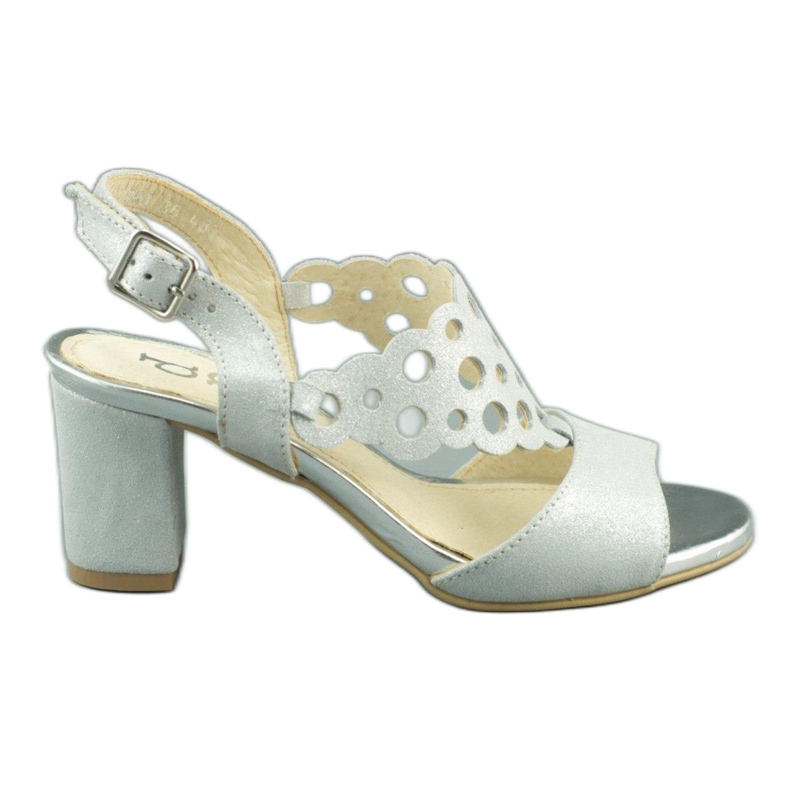 Dolce Pietro Naisten mokkasandaalit postissa 2083 valkoisena ja hopeana valkoinen monivärinen