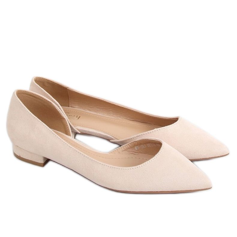 Ballerinat, joissa on leikattu beige MM-593 Beige