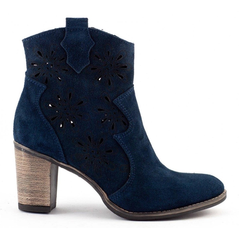 Olivier Avoimet korkokengät Lenan tummansiniset saappaat sininen