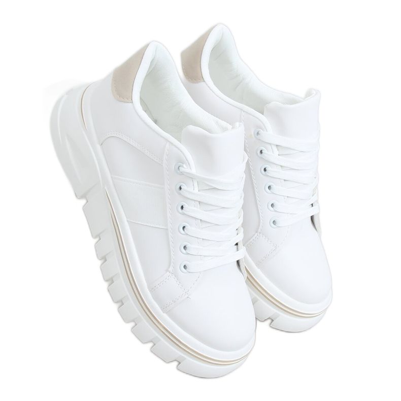 Valkoiset NB382P Beige korkokengät valkoinen