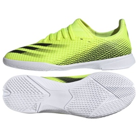Adidas X Ghosted.3 In Jr FW6924 jalkapallokengät valkoinen, keltainen neon vihreä