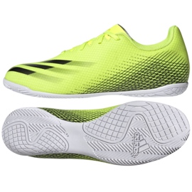 Adidas X Ghosted.4 In M FW6906 jalkapallokengät valkoinen, keltainen neon vihreä