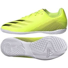 Adidas X Ghosted.4 Jr FW6923 jalkapallokengät vihreä, keltainen neon vihreä