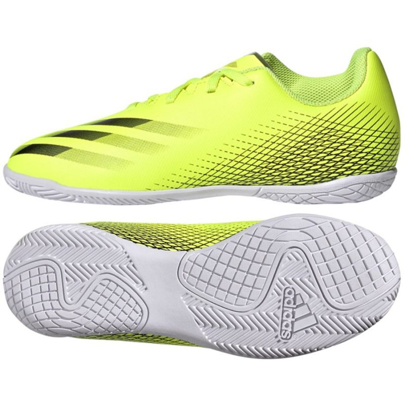 Adidas X Ghosted.4 Jr FW6923 jalkapallokengät vihreä, keltainen neon vihreä