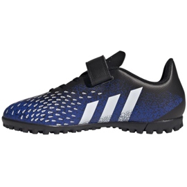 Adidas Predator Freak.4 H&amp;L Tf Jr FY0628 jalkapallokengät valkoinen, laivastonsininen, musta sininen
