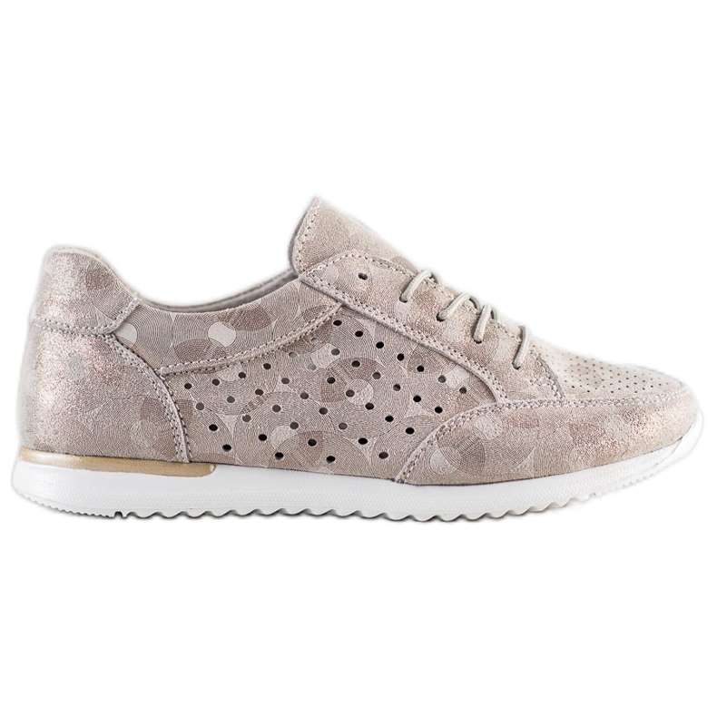 Kylie Avoimet nahkakengät ruskea kultainen