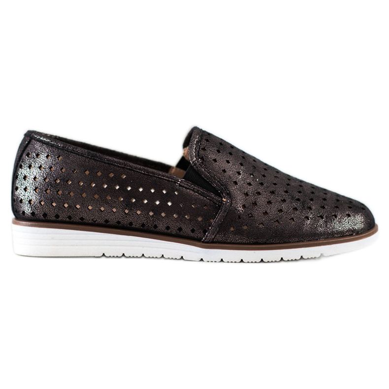 Kylie Kiiltävät avoimet liuskat ruskea