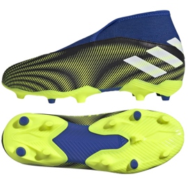 Adidas Nemeziz.3 Ll Fg Jr FY0819 jalkapallokengät musta valkoinen, musta, sininen, keltainen