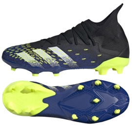 Adidas Predator Freak.3 Fg M FY0610 jalkapallokengät valkoinen, musta, kuninkaallinen musta