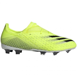 Adidas X Ghosted.2 Fg M FW6958 jalkapallokengät valkoinen, kelta-vihreä neon vihreä