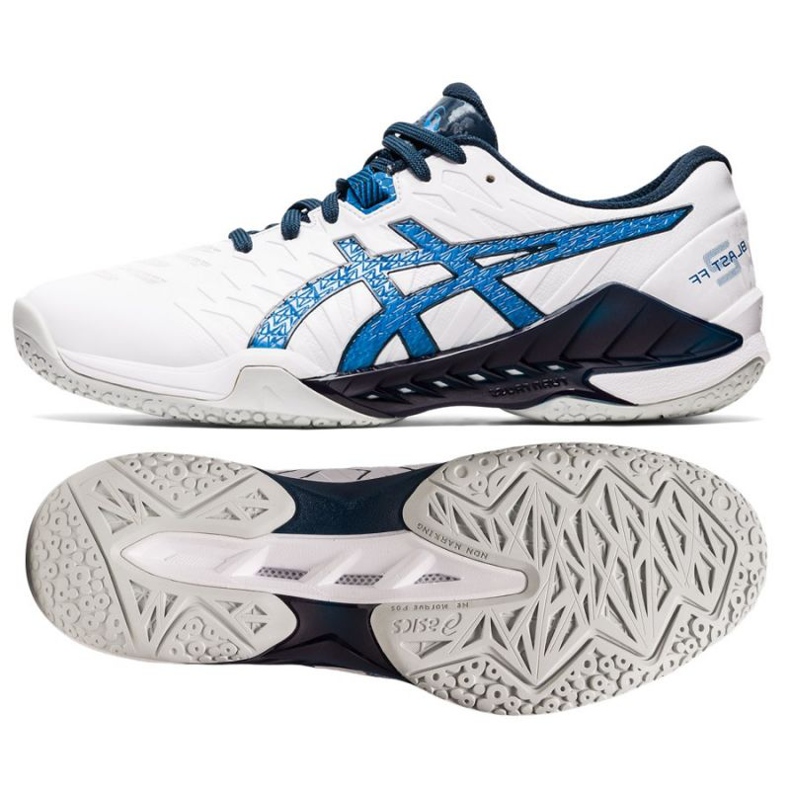 Käsipallokengät Asics Blast Ff 2 M 1071A044-101 monivärinen valkoinen