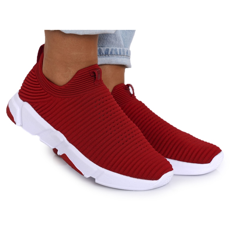 Naisten urheilukengät Slip-on Big Star DD274463 Punainen