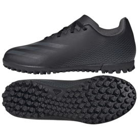 Adidas X Ghosted.4 Tf Jr FX9475 jalkapallokengät musta musta