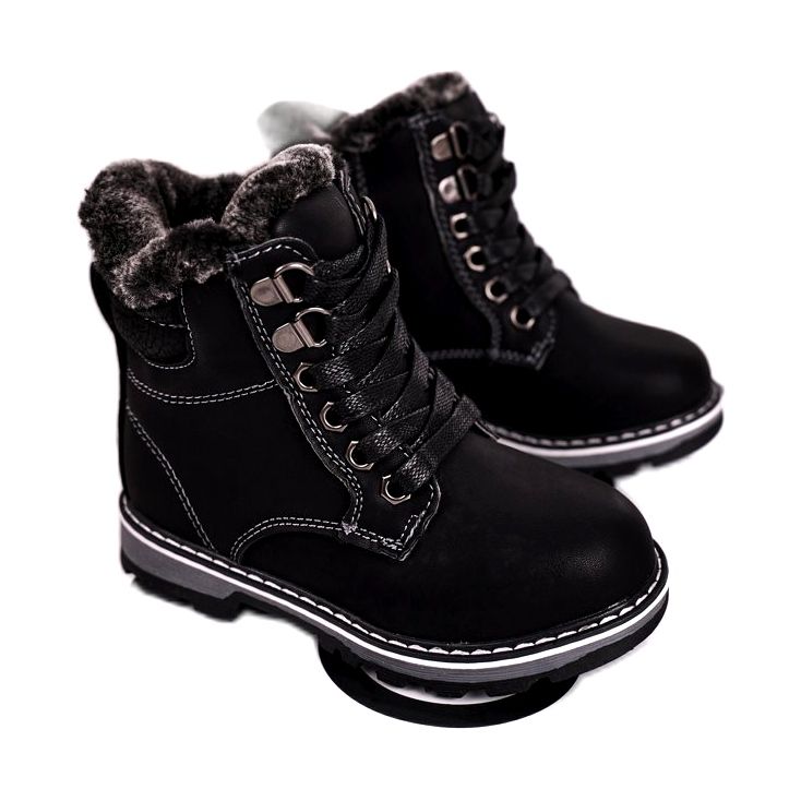 Lastenperävaunut eristetty Fur Black Luke musta