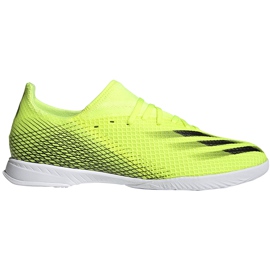 Adidas X Ghosted.3 Kelta-mustavalkoiset jalkapallokengät FW6937 keltainen keltainen