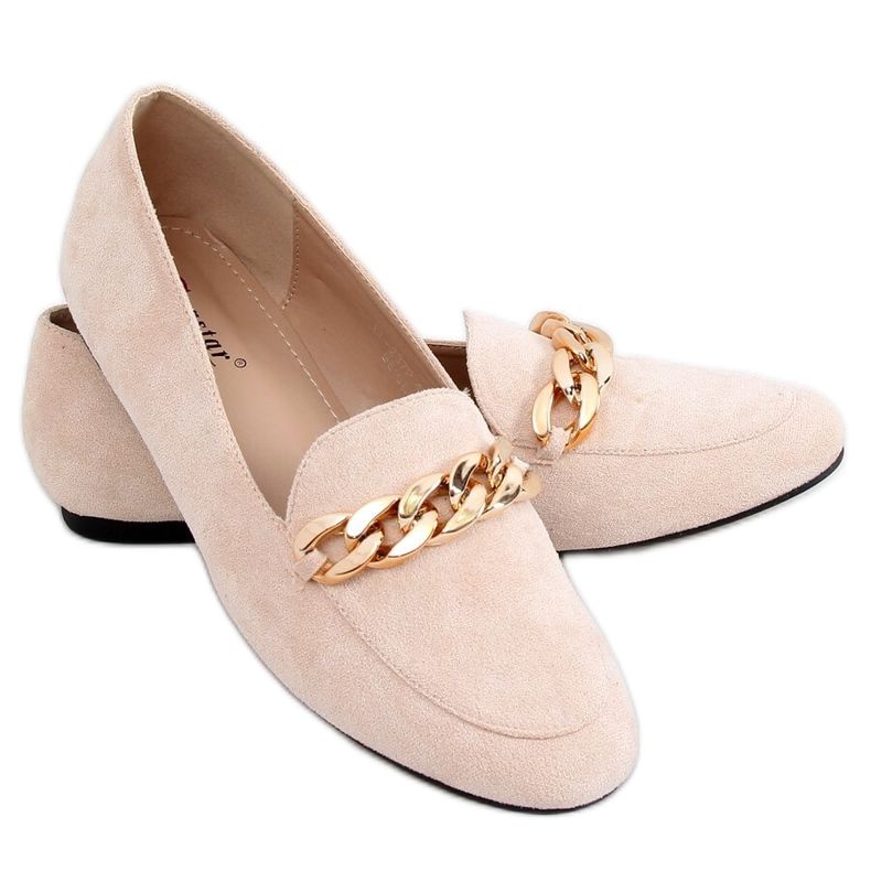 Beige Loaferit ketjulla LL-237P Beige