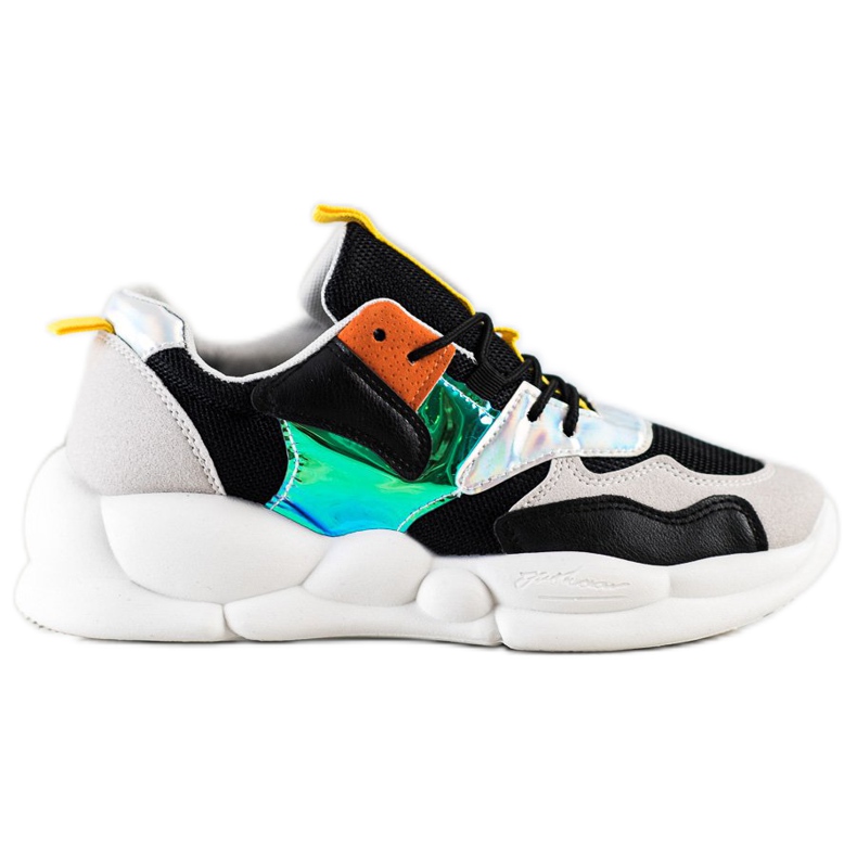 Bestelle Tennarit muotialustalla musta hopea harmaa monivärinen