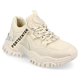 PS1 Naisten lenkkarit massiivipohjalla Beige Chunky