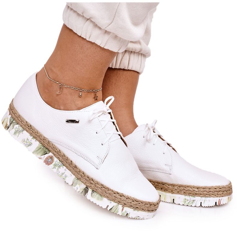 Naisten nahkakengät Maciejka White 0293611 valkoinen