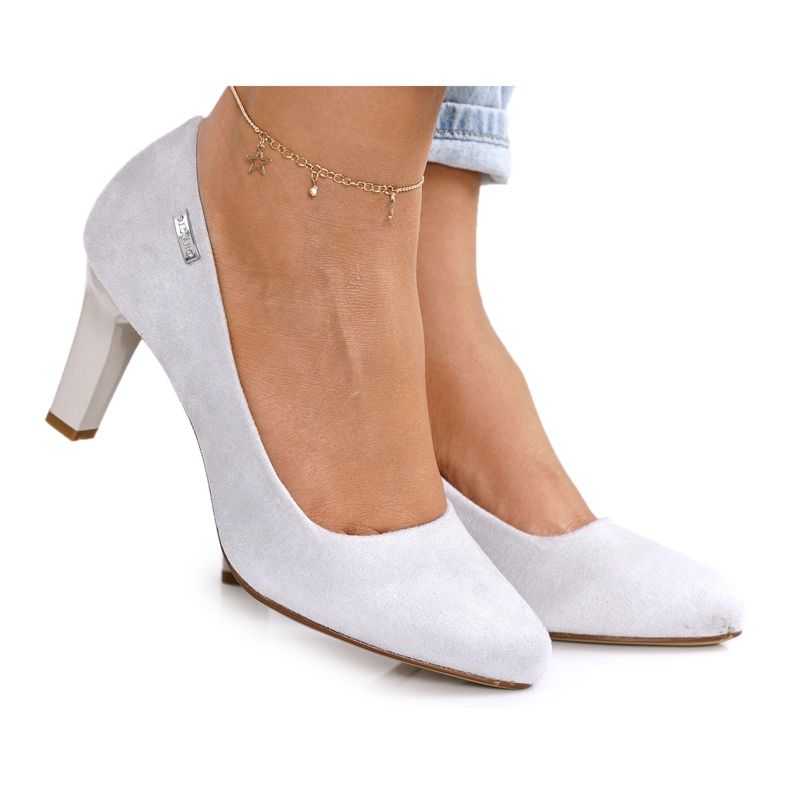 PJ1 Klassiset pumput pylvässä mokkanahkainen Eleanor harmaa