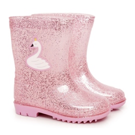 Lasten brokaatikukat ja vaaleanpunainen joutsen hopea