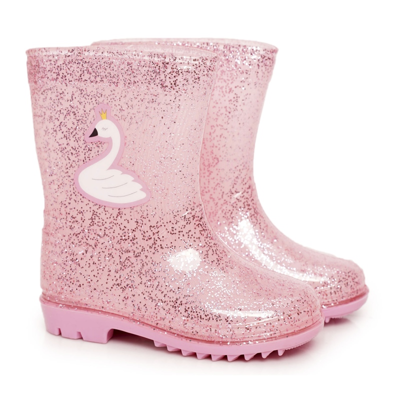 Lasten brokaatikukat ja vaaleanpunainen joutsen hopea