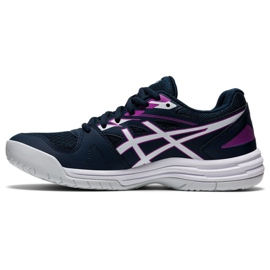 Asics Upcourt 4 W 1072A055 401 lentopallokengät musta tummansininen