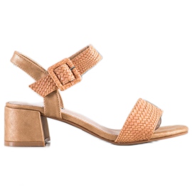 Kylie Punotut korkokengät sandaalit ruskea