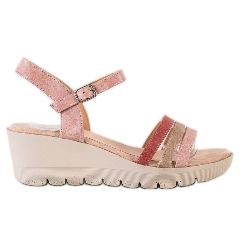 Kylie Wedge sandaalit beige vaaleanpunainen