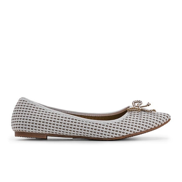 Del Amorin beige kangasbalerinat