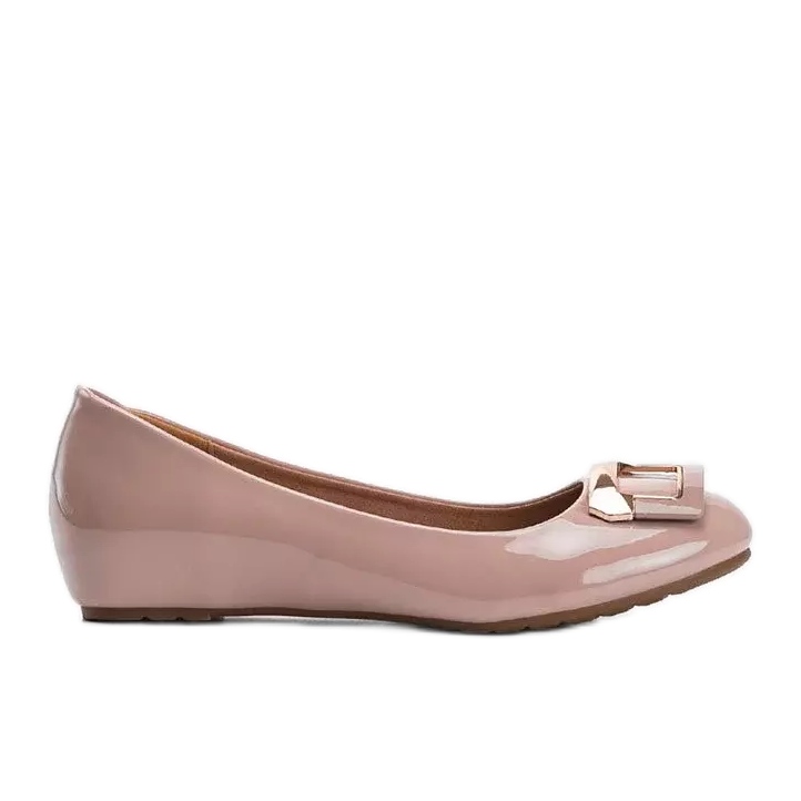 Lakattu alaston Lillie -ballerinat beige