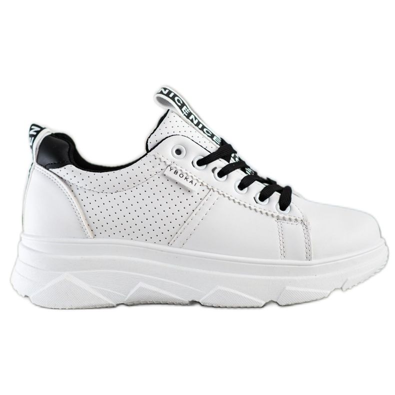 SHELOVET Tennarit valkoisella mukavalla alustalla valkoinen