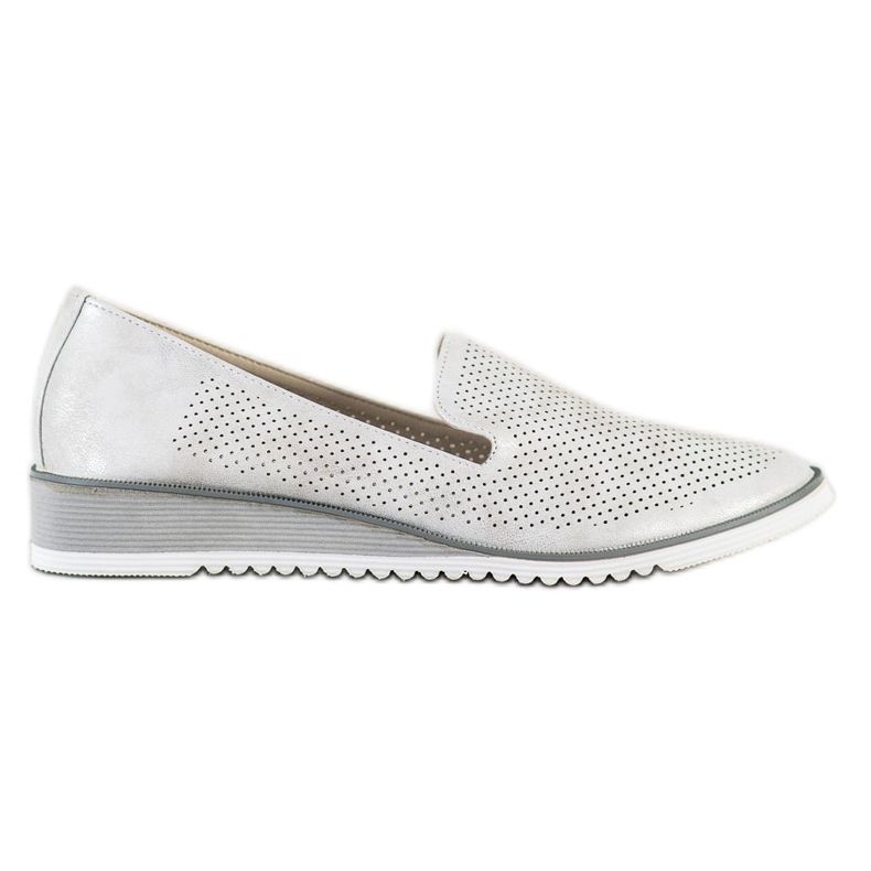 Goodin Avoimet nahkaiset herrat hopea harmaa