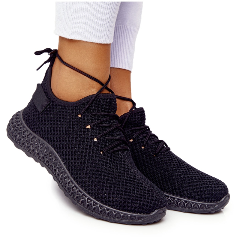 PS1 Naisten urheilukengät Slip-on Black Run Away musta