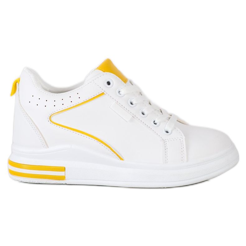 SHELOVET Valkoiset kengät, joissa piilotettu kiila valkoinen