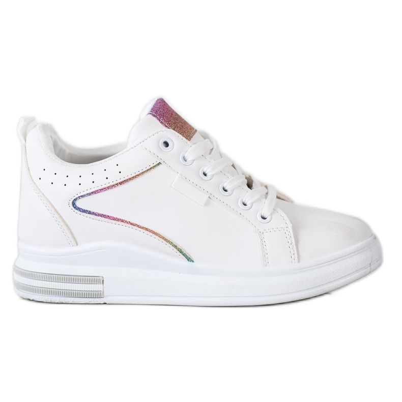 SHELOVET Valkoiset kengät, joissa piilotettu kiila valkoinen