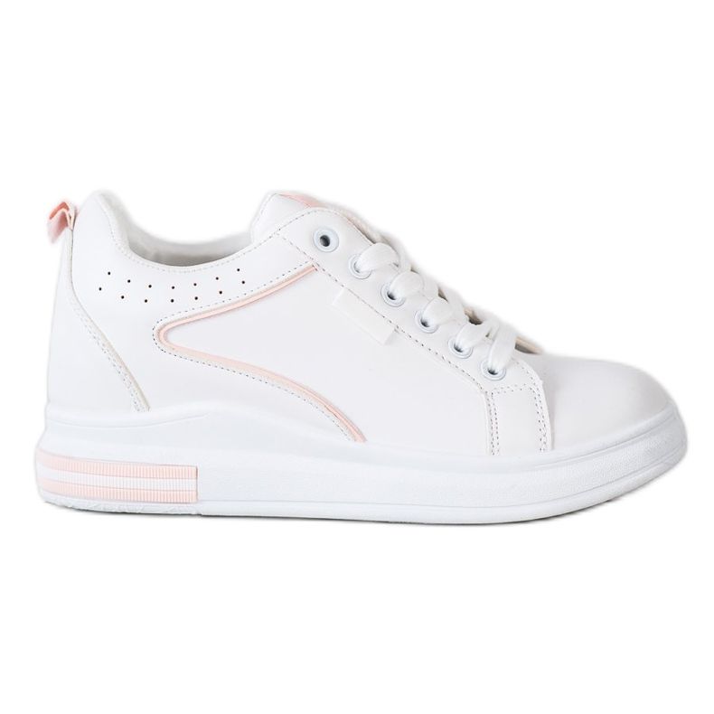 SHELOVET Valkoiset kengät, joissa piilotettu kiila valkoinen