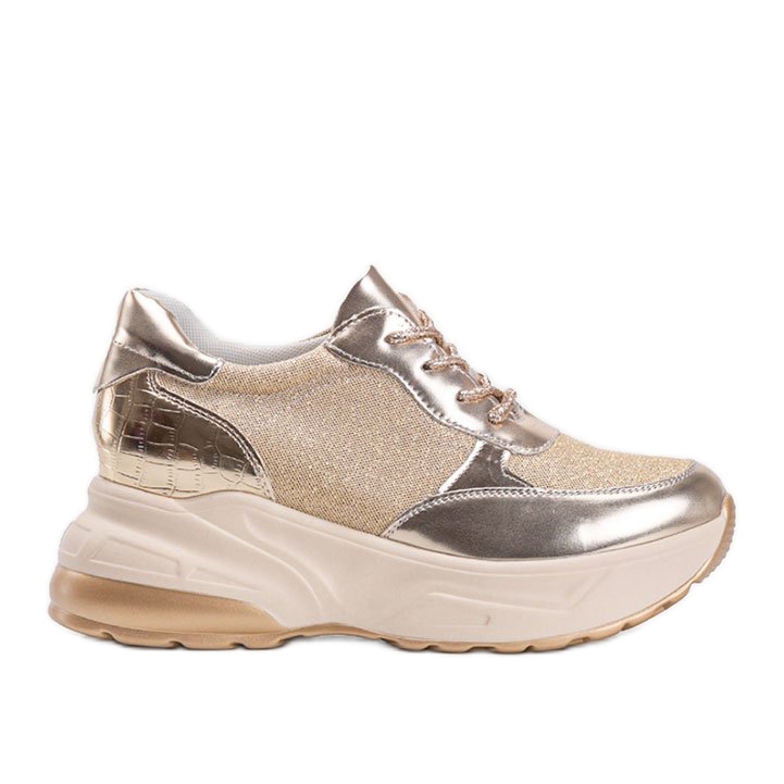 Kultaiset lenkkarit paksulla Amy -pohjalla kultainen