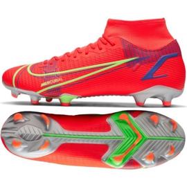Nike Mercurial Superfly 8 Academy Mg M CV0843 600 jalkapallokengät punainen appelsiinit ja punaiset