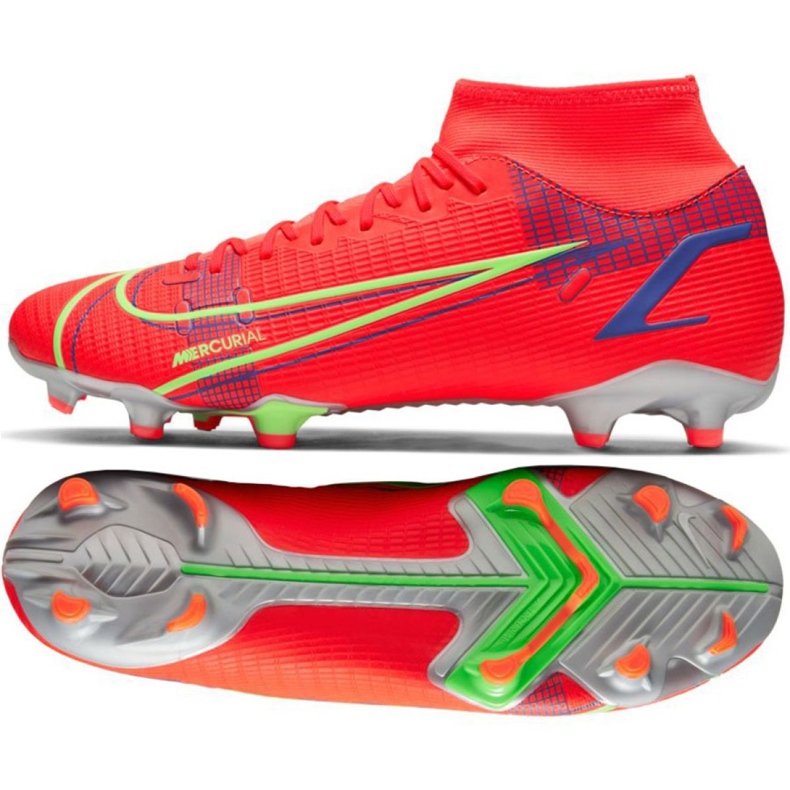 Nike Mercurial Superfly 8 Academy Mg M CV0843 600 jalkapallokengät punainen appelsiinit ja punaiset