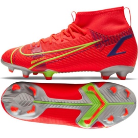 Nike Mercurial Superfly 8 Academy Mg Jr CV1127 600 jalkapallokengät punainen musta