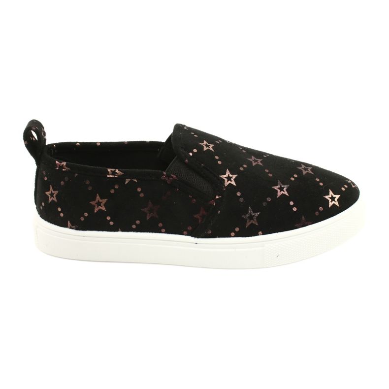 Evento Suede Sports Slip-On Lenkkarit 21DZ26-3931 ['musta kulta'] musta