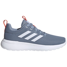 Harmaat Adidas Lite Racer Cln K -juoksukengät FV9607 valkoinen sininen oranssi