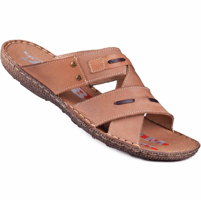 Kampol Miesten nahkatossut 201 / BR ruskea