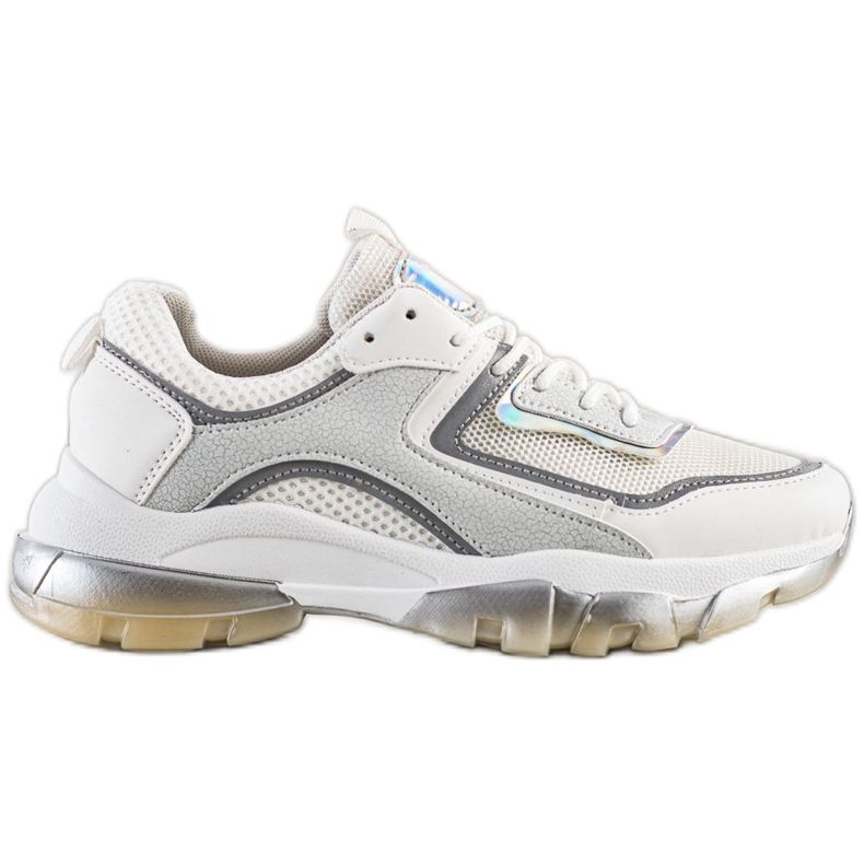 Ideal Shoes Kengät, joissa glitter -lisäosa valkoinen