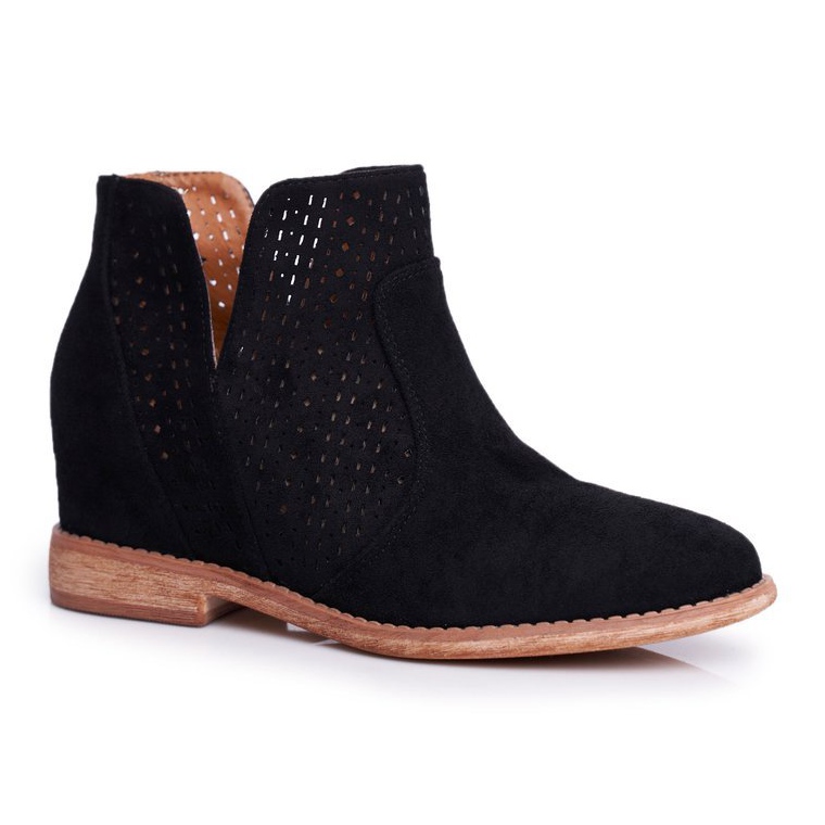 S.Barski Avoimet saappaat kiilalla S. Bararski Black musta