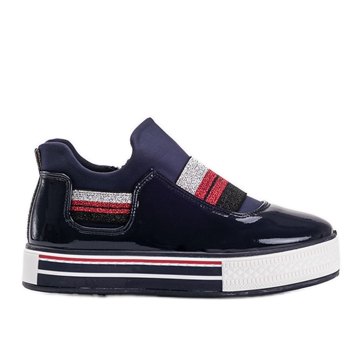 Tummansiniset lakatut Kaitlynn -lenkkarit sininen