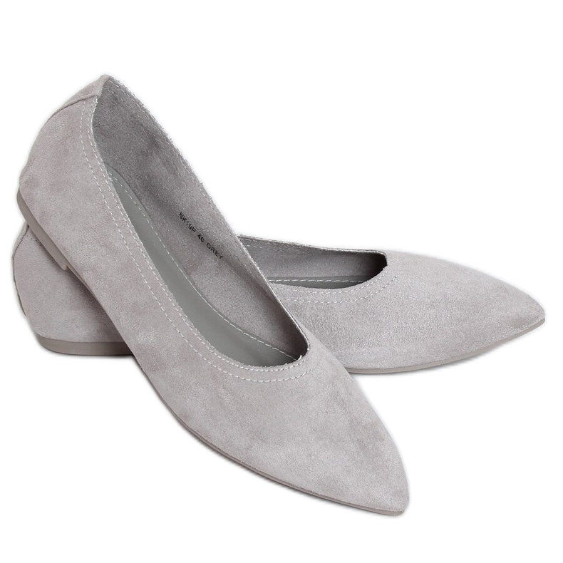 Harmaat naisten ballerinat NK19P Grey