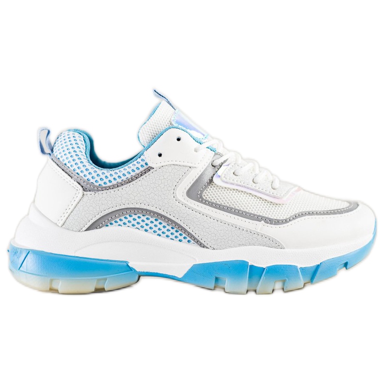 Ideal Shoes Kengät, joissa glitter -lisäosa valkoinen monivärinen